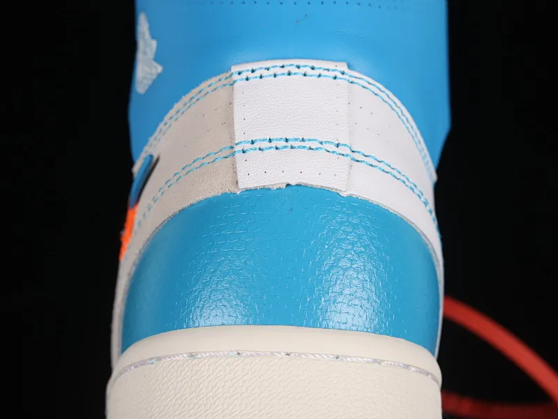 All categories Air Jordan Jordan series basketball shoes Air Jordan 1 High L version Off White x Air Jordan OW AJ1 Joe 1 joint North Carolina blue high-top basketball shoes AQ0818-148